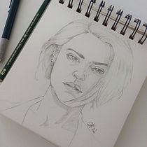 Mi proyecto del curso: Sketchbook de retrato: explora el rostro humano. Sketching, Drawing, Portrait Drawing, Artistic Drawing, and Sketchbook project by Natalia Obredor - 12.14.2022
