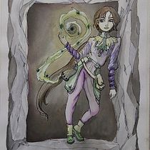 Mi proyecto del curso: Personajes fantásticos con tinta y acuarela . Traditional illustration, Character Design, Pencil Drawing, Drawing, Watercolor Painting & Ink Illustration project by Estefania Alarcon - 12.14.2022