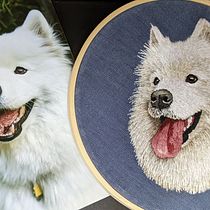 My project for course: Embroidered Pet Portraits: The Thread Painting Technique. Embroider, Naturalistic Illustration, and Textile Design project by krisinthegarden - 12.14.2022