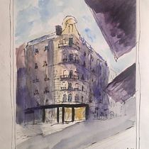My project for course: Architectural Sketching with Watercolor and Ink. Sketching, Drawing, Watercolor Painting, Architectural Illustration, Sketchbook & Ink Illustration project by awatercolourist - 12.12.2022