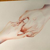Mi proyecto del curso: Ilustración expresiva de manos en acuarela. Painting, Watercolor Painting, and Figure Drawing project by kar0808rizo - 12.14.2022
