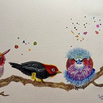 My project for course: Artistic Watercolor Techniques for Illustrating Birds. Watercolor Painting project by Pamela Doherty - 12.13.2022