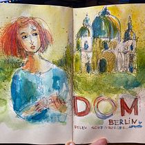 My project for course: Artistic Watercolor Sketching: Dare to Express Your Ideas. Ilustração tradicional, Esboçado, Criatividade, Desenho, Pintura em aquarela, e Sketchbook projeto de Vladlena M - 15.12.2022