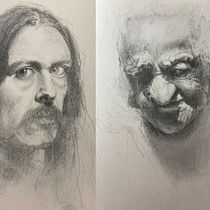 Mein Abschlussprojekt für den Kurs: Realistische Porträts mit Graphit Bleistift. Ilustração tradicional, Artes plásticas, Esboçado, Desenho a lápis, Desenho, Desenho de retrato, Desenho realista, Desenho artístico, e Desenho anatômico projeto de johann - 15.12.2022