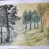 Mi proyecto del curso: Paisajes de ensueño con acuarela: plasma la luz. Pintura, e Pintura em aquarela projeto de saramlb22 - 16.12.2022