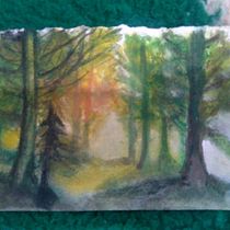 Meu projeto do curso: Paisagens de sonhos com aquarela: pintura com luz. Pintura, e Pintura em aquarela projeto de letycyaninha - 14.12.2022