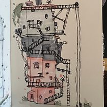 My project for course: Expressive Architectural Sketching with Colored Markers. Sketching, Drawing, Architectural Illustration, Sketchbook & Ink Illustration project by karlah_internet - 12.17.2022