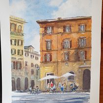My project for course: Modern Techniques for Watercolor Cityscapes. Un progetto di Pittura e Pittura ad acquerello di lynnek - 13.12.2022