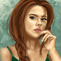 A project from the course: Digital Fantasy Portraits with Photoshop: Girl with her head in the clouds. Traditional illustration, Drawing, Digital Illustration, Portrait Drawing, Digital Drawing, and Digital Painting project by jenni.g.writer - 12.16.2022