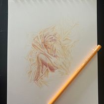 Mi proyecto del curso: Dibujo de retratos llamativos con lápices de colores. Drawing, Portrait Drawing, Sketchbook, and Colored Pencil Drawing project by ley_jgb314 - 12.17.2022