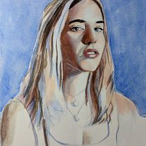 My project for course: Artistic Portrait with Watercolors. Fine Arts, Painting, Watercolor Painting, and Portrait Drawing project by yueshi89 - 12.17.2022