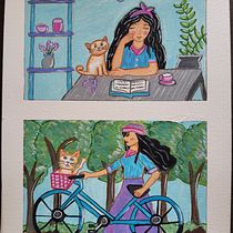 Meu projeto do curso: Criação de personagens a partir de desenhos de observação. Un proyecto de Ilustración tradicional, Diseño de personajes, Dibujo y Sketchbook de Jaqueline Santana - 18.12.2022