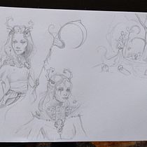 Meu projeto do curso: Sketchbook fantástico: desenhe personagens com a imaginação. Ilustração tradicional, Criatividade, Desenho, e Sketchbook projeto de Angela P - 18.12.2022