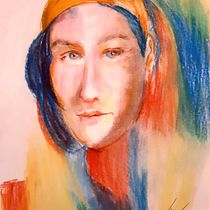 Mon projet du cours : Création de portraits expressifs avec des pastels secs. Traditional illustration, Fine Arts, Drawing, Portrait Drawing, and Artistic Drawing project by Florence Derycke - 12.18.2022