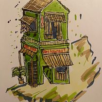 My project for course: Expressive Architectural Sketching with Colored Markers. Sketching, Drawing, Architectural Illustration, Sketchbook & Ink Illustration project by xmqkvp9wbz - 12.19.2022