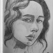 My project for course: Graphite Line Drawing for Portrait Sketchbooking. Desenho de retrato, Sketchbook, Esboçado, Desenho a lápis, e Desenho artístico projeto de Andrea Echeverri-Gent - 19.12.2022