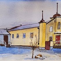 My project for course: Architectural Sketching with Watercolor and Ink. Sketching, Drawing, Watercolor Painting, Architectural Illustration, Sketchbook & Ink Illustration project by rtnygren - 12.15.2022