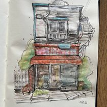 Mi proyecto del curso: Dibujo arquitectónico expresivo con marcadores de colores. Sketching, Drawing, Architectural Illustration, Sketchbook & Ink Illustration project by Cristina Hernández - 12.20.2022