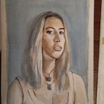 Mon projet du cours : Portrait artistique à l’aquarelle. Fine Arts, Painting, Watercolor Painting, and Portrait Drawing project by Muriel Billon - 12.20.2022