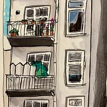Mein Abschlussprojekt für den Kurs: Expressive Architekturskizzen mit Markern. Sketching, Drawing, Architectural Illustration, Sketchbook & Ink Illustration project by basti_klasse - 12.20.2022