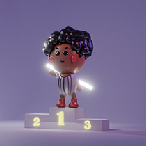 Mi proyecto del curso: Creación de personajes kawaii en 3D con Blender  Ein Projekt aus dem Bereich Traditionelle Illustration, Design von Figuren, Digitale Illustration, 3-D-Modellierung und Manga von Laura Panesso - 20.12.2022