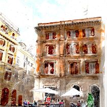 Mi proyecto del curso: Técnicas modernas para paisajes urbanos en acuarela. Un progetto di Pittura e Pittura ad acquerello di Mane - 20.12.2022