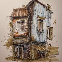 Mon projet du cours : Esquisses d'architecture expressives aux feutres de couleur. Sketching, Drawing, Architectural Illustration, Sketchbook, Ink Illustration, and Traditional illustration project by melikmallem - 12.18.2022