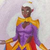 My project for course: Character Illustration with Acrylic. Traditional illustration, Character Design, Painting, Comic, Acr, and lic Painting project by Kenisha Benn - 12.18.2022