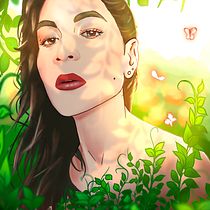 Meu projeto do curso: Retrato de personagens femininas com Procreate. Projekt z dziedziny Trad, c, jna ilustracja, Ilustracja c, frowa, R, sunek c i frow użytkownika jonathanmarins - 20.12.2022