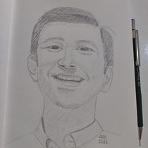 Mi proyecto del curso: Cuaderno de retratos a línea con grafito. Esboçado, Desenho, Desenho de retrato, e Sketchbook projeto de Ale - 24.12.2022
