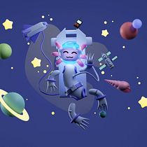 Mi proyecto del curso: Creación de personajes en 3D con Blender. Muy entretenido y entendible el curso.. 3D, Design de personagens, Modelagem 3D, Design de personagens 3D, e 3D Design projeto de santicaserta2301 - 24.12.2022