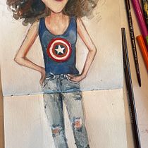 My project for course: Illustration and Character Development with Watercolor. Un proyecto de Ilustración tradicional, Diseño de personajes, Pintura y Pintura a la acuarela de tamara.wascovich - 25.12.2022