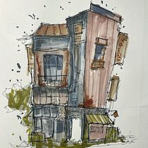 My project for course: Expressive Architectural Sketching with Colored Markers. Sketching, Drawing, Architectural Illustration, Sketchbook & Ink Illustration project by cris_anjel85 - 12.25.2022
