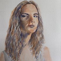 Lyn’s Artistic Portrait with Watercolors. Projekt z dziedziny  Malarstwo, Malowanie akwarelą, Portret i  Sztuki piękne użytkownika tommason - 25.12.2022