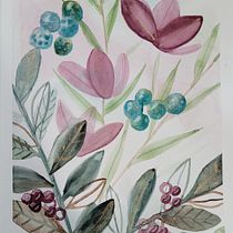 My project for course: Artistic Floral Watercolor: Connect with Nature. Ilustração tradicional, Pintura, Pintura em aquarela e Ilustração botânica projeto de Diana Poell - 26.12.2022