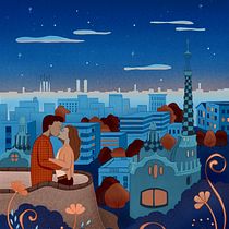 Barcelona : City of Love. Un projet de Illustration traditionnelle, Esquisse , Illustration numérique, Peinture numérique , et Carnet de croquis de angelina_ira - 25.12.2022