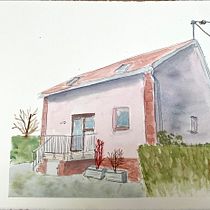 Mon projet du cours : Dessin architectural à l’aquarelle et à l’encre. Sketching, Drawing, Watercolor Painting, Architectural Illustration, Sketchbook & Ink Illustration project by audrey_blx - 12.26.2022