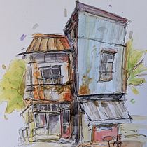 Il mio progetto del corso: Disegno architettonico espressivo con pennarelli colorati. Sketching, Drawing, Architectural Illustration, Sketchbook & Ink Illustration project by Luna Pratali Maffei - 12.26.2022