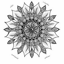 Mon projet du cours : L'art de dessiner des mandalas : créez des motifs géométriques Ein Projekt aus dem Bereich Zeichnung, Illustration mit Tinte, H und werk von clmacary - 09.01.2023