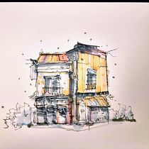 My project for course: Expressive Architectural Sketching with Colored Markers. Sketching, Drawing, Architectural Illustration, Sketchbook & Ink Illustration project by Syahrul Anuar - 12.24.2022