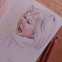 Mein Abschlussprojekt für den Kurs: Lebendiges Porträtzeichnen mit Buntstiften. Drawing, Portrait Drawing, Sketchbook, and Colored Pencil Drawing project by isabella_ruprechter - 12.26.2022