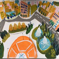 My project for course: Pictorial Sketchbook with Gouache. Un projet de Illustration traditionnelle, Esquisse , Dessin, Illustration architecturale, Carnet de croquis , et Peinture gouache de baharfikirleri - 27.12.2022