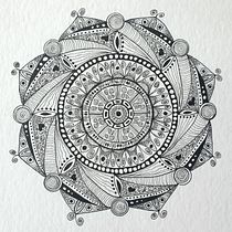 Mein Abschlussprojekt für den Kurs: Mandalas selber machen: Gestalte geometrische Muster. Drawing & Ink Illustration project by strob - 12.27.2022