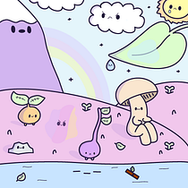 After a rainy day : Kawaii project . Character Design, Digital Illustration, and Manga project by comjok - 12.27.2022