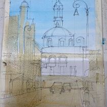 Mi proyecto del curso: Paisajes urbanos en acuarela Ein Projekt aus dem Bereich Bildende Künste, Aquarellmalerei und Architektonische Illustration von Jaime Galindo Arellano - 27.12.2022
