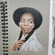 Mi proyecto del curso: Retrato realista con lápices de colores. Traditional illustration, Fine Arts, Pencil Drawing, Drawing, Portrait Drawing, Realistic Drawing, Artistic Drawing, and Colored Pencil Drawing project by isolett - 12.28.2022
