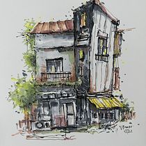 My project for course: Expressive Architectural Sketching with Colored Markers. Sketching, Drawing, Architectural Illustration, Sketchbook & Ink Illustration project by bit_varun - 12.28.2022