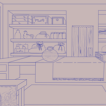 My project for course: Artistic Perspective: Interior Spaces from Your Point of View  Ein Projekt aus dem Bereich Traditionelle Illustration, Architektur, Zeichnung und Architektonische Illustration von Taj Moses - 25.12.2022
