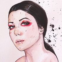 Meu projeto do curso: Retrato em aquarela a partir de uma fotografia. Traditional illustration, Watercolor Painting, and Portrait Drawing project by Kawane Schwingel - 12.28.2022