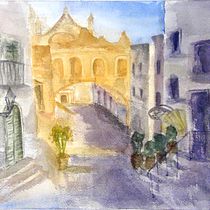 Mein Abschlussprojekt für den Kurs: Grundlagen der Aquarellmalerei: Licht und Farbe. Painting, Watercolor Painting, and Architectural Illustration project by Sabine - 12.28.2022